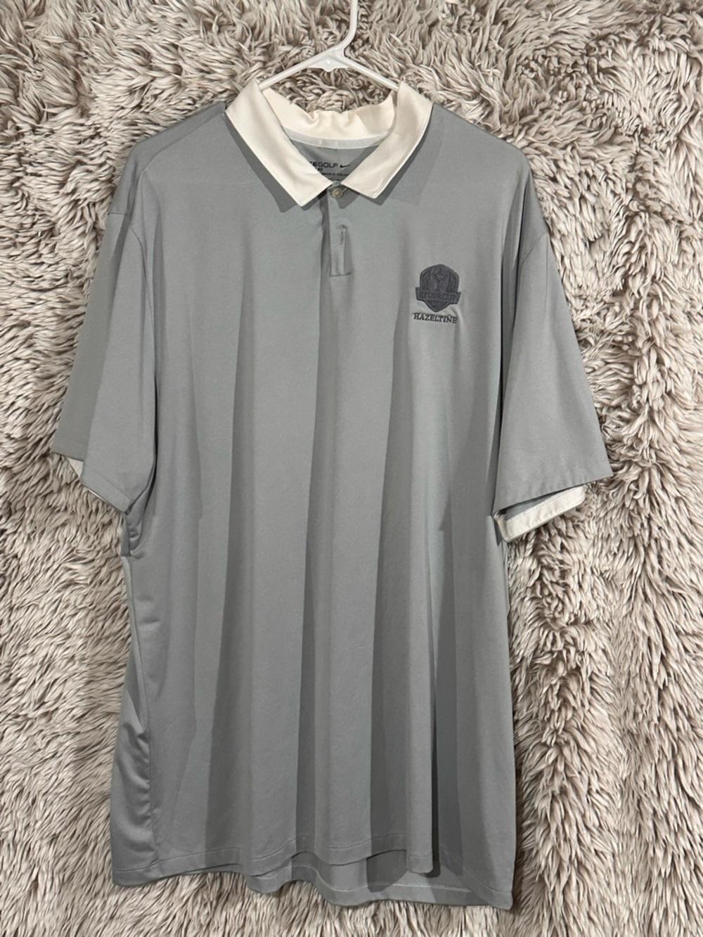 Nike Light Gray Polo with White Collar